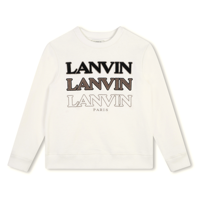 Felpa a girocollo con logo LANVIN RAGAZZO