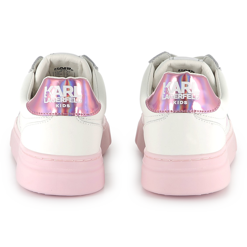 Sneakers in pelle con lacci KARL LAGERFELD KIDS 
                        BAMBINA