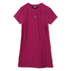 Vestito goffrato maniche corte DKNY 
                    BAMBINA