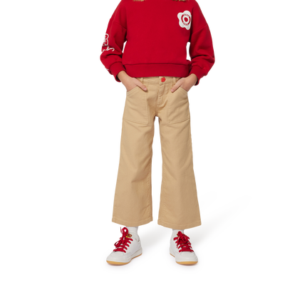 Pantaloni svasati in cotone KENZO KIDS BAMBINA