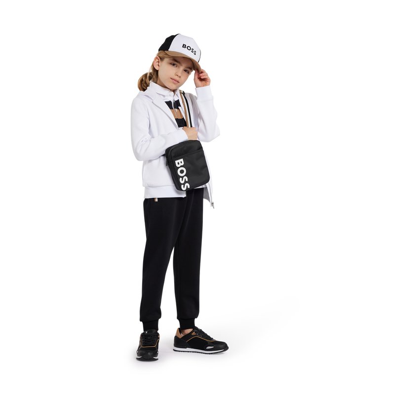 Sneakers stringate con pelle