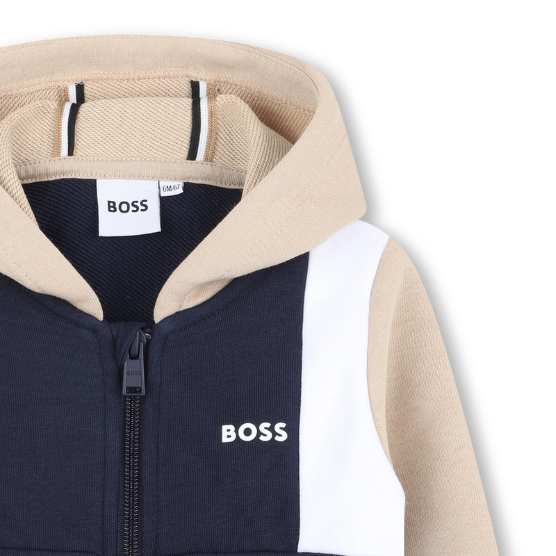 Cardigan felpato con cappuccio BOSS 
                        RAGAZZO