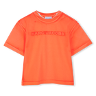 T-shirt in cotone con ricamo, PESCA, hi-res