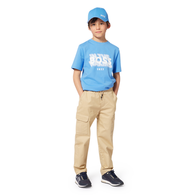 Pantaloni con tasche in twill BOSS RAGAZZO