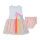 Vestito e coulotte bimateriali BILLIEBLUSH 
                    BAMBINA