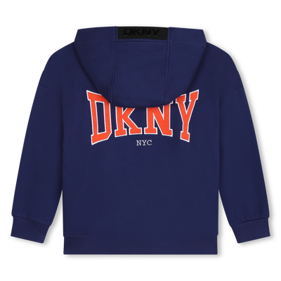 Felpa con zip e cappuccio DKNY RAGAZZO
