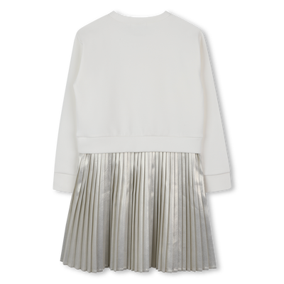 Abito bi-materiale a maniche lunghe MICHAEL KORS BAMBINA