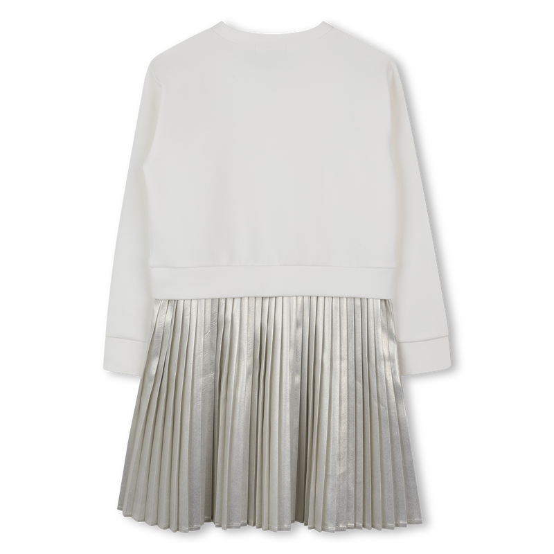 Abito bi-materiale a maniche lunghe MICHAEL KORS 
                        BAMBINA