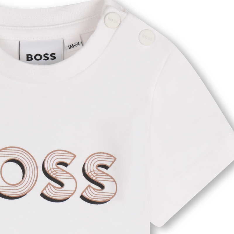 T-shirt con stampa logo BOSS 
                        RAGAZZO