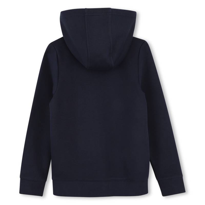 FELPA CON CAPPUCCIO E ZIP BOSS 
                        RAGAZZO