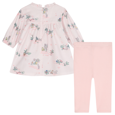 Vestito e leggings in cotone KENZO KIDS BAMBINA