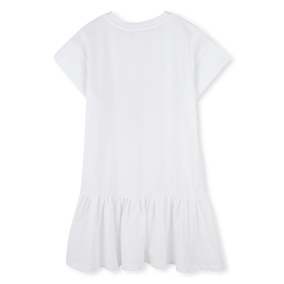 Abito con stampa e volant KENZO KIDS BAMBINA