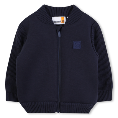 Cardigan con zip e maniche a contrasto TIMBERLAND RAGAZZO