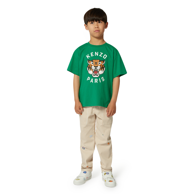 T-shirt in cotone con stampa KENZO KIDS 
                        RAGAZZO
