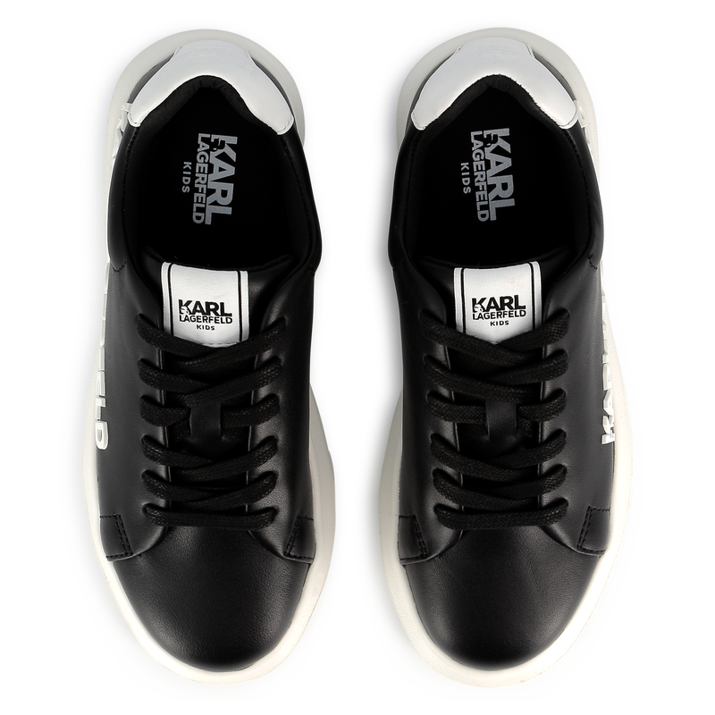 Sneakers in pelle con lacci KARL LAGERFELD KIDS 
                        UNISEX