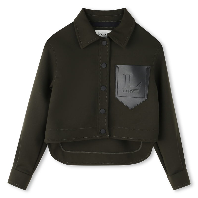 Camicia ricamata stampata con logo lai LANVIN 
                        BAMBINA