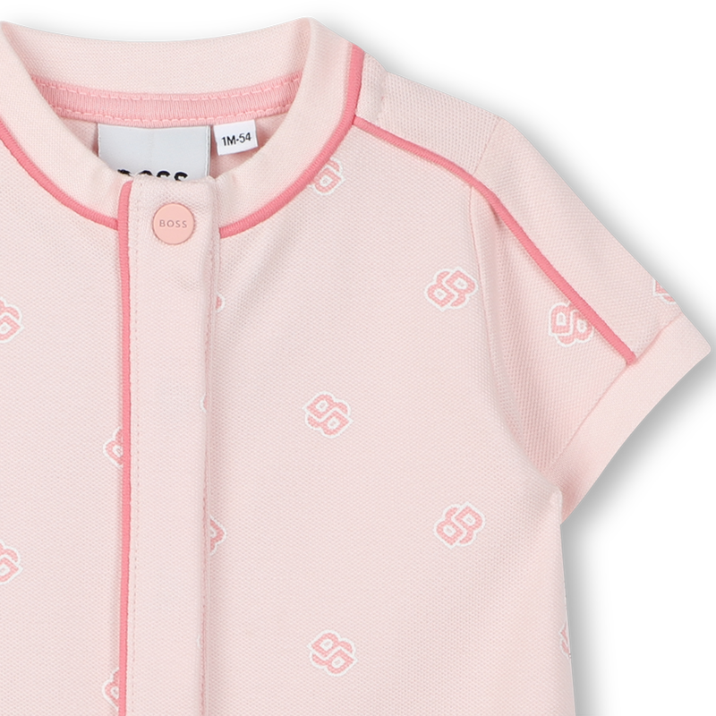 Tutina corta intera stampata BOSS 
                        BAMBINA