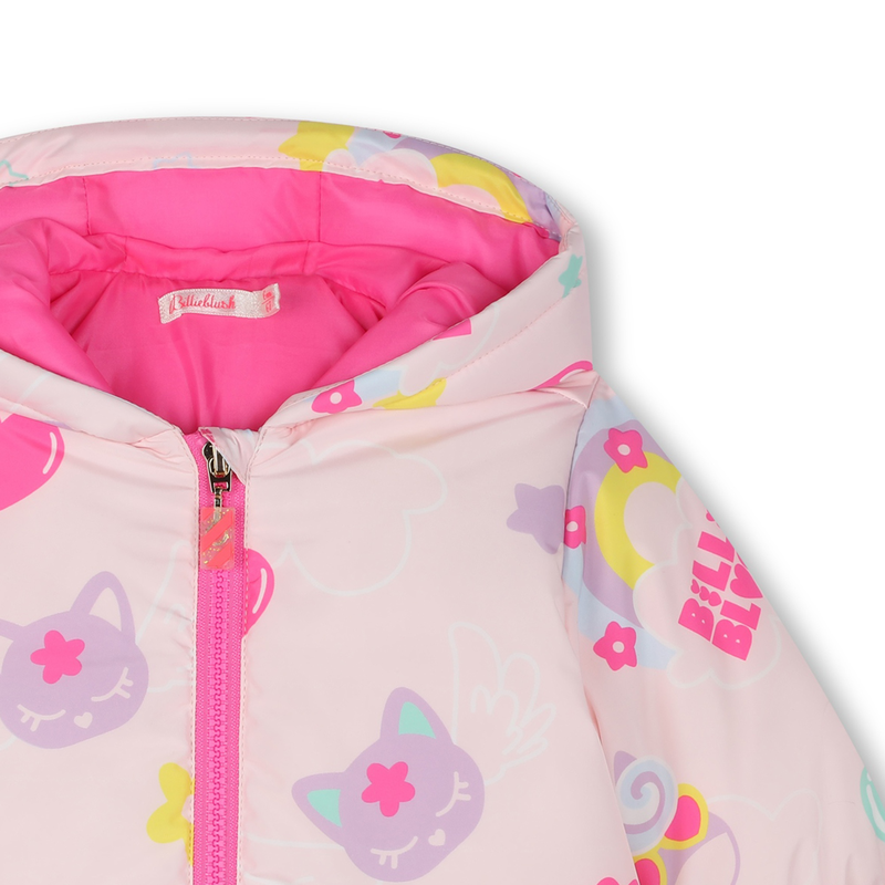 Piumino stampato con cappuccio BILLIEBLUSH 
                        BAMBINA