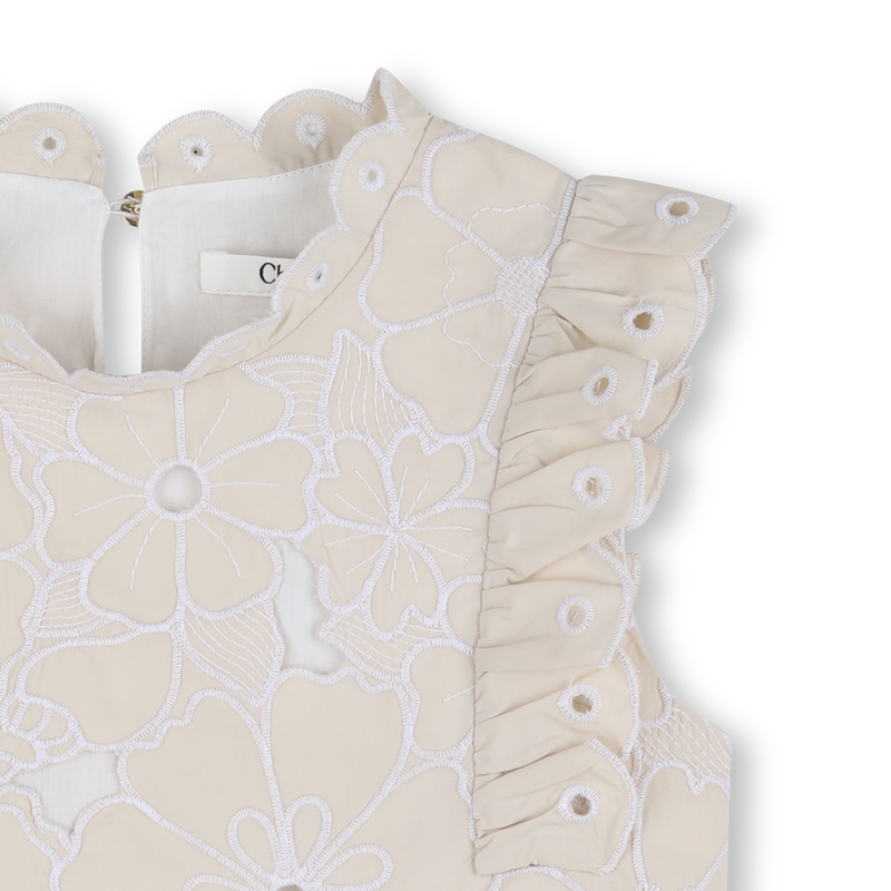 T-SHIRT CON RICAMO FLOREALE CHLOE 
                        BAMBINA