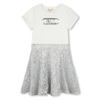 Vestito bimateriale paillettes MICHAEL KORS BAMBINA