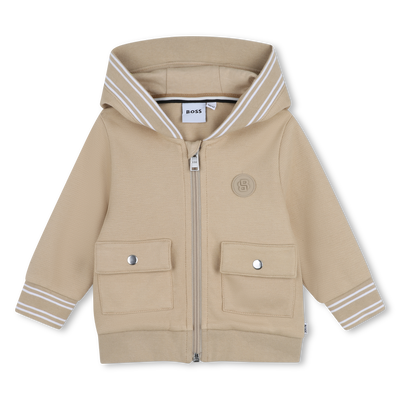 FELPA CON CAPPUCCIO E ZIP BOSS RAGAZZO