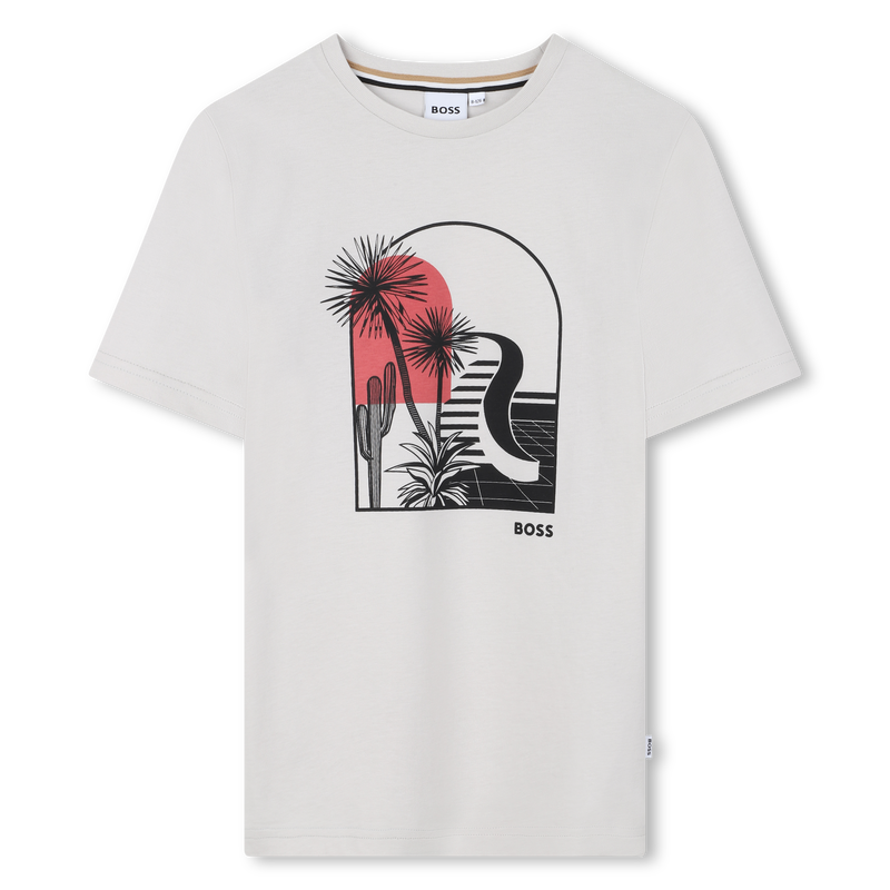 T-SHIRT A MANICHE CORTE BOSS 
                        RAGAZZO