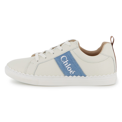 SNEAKERS IN PELLE DI VACCHETTA CHLOE BAMBINA