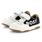 Sneakers pelle velcro e lacci BOSS 
                    RAGAZZO
