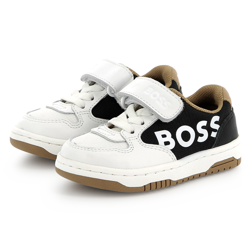 Sneakers pelle velcro e lacci BOSS 
                        RAGAZZO