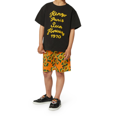 Bermuda raso di cotone stampa KENZO KIDS BAMBINO