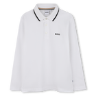 Polo a maniche lunghe, BIANCO, hi-res