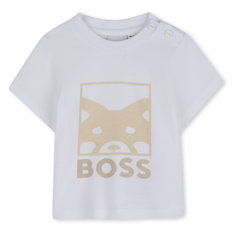 T-SHIRT A MANICHE CORTE BOSS 
                        RAGAZZO