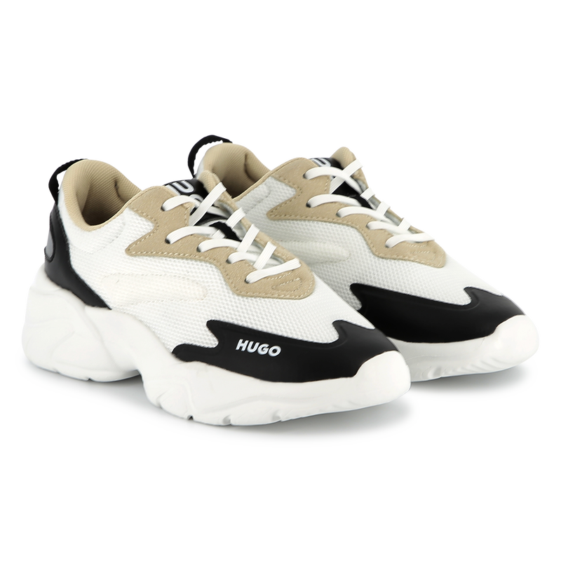 Sneakers stringate bimateriali HUGO 
                        RAGAZZO