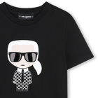 T-shirt con stampa metallizzata KARL LAGERFELD KIDS 
                    RAGAZZO
