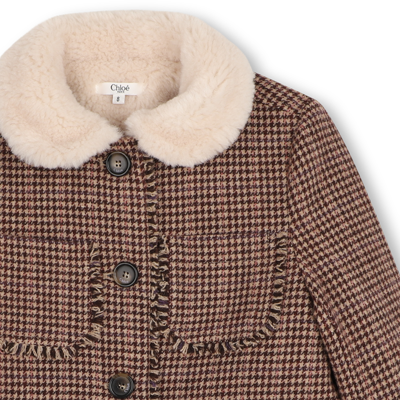 Cappotto in tweed a quadri CHLOE 
                        BAMBINA