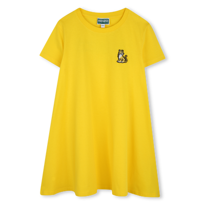 Vestito svasato con badge KENZO KIDS BAMBINA