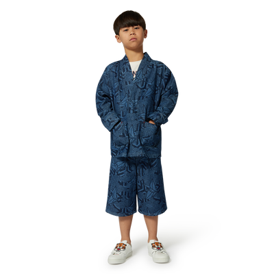 Giacca in denim stampata KENZO KIDS UNISEX
