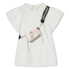Vestito maniche corte cotone, AVORIO, hi-res