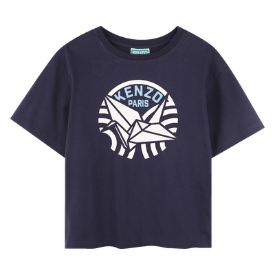 T-shirt con stampa e logo KENZO KIDS BAMBINA