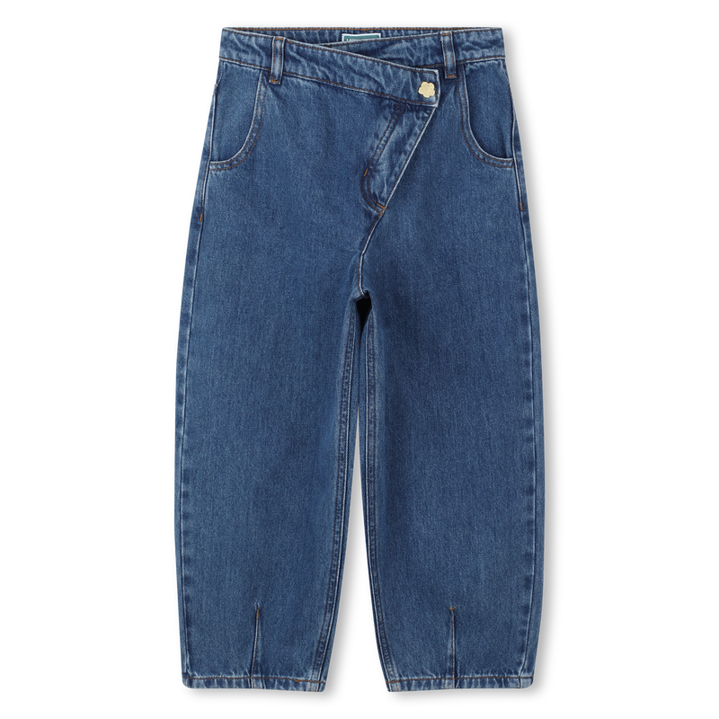 Pantaloni in denim asimmetrici KENZO KIDS 
                        BAMBINA