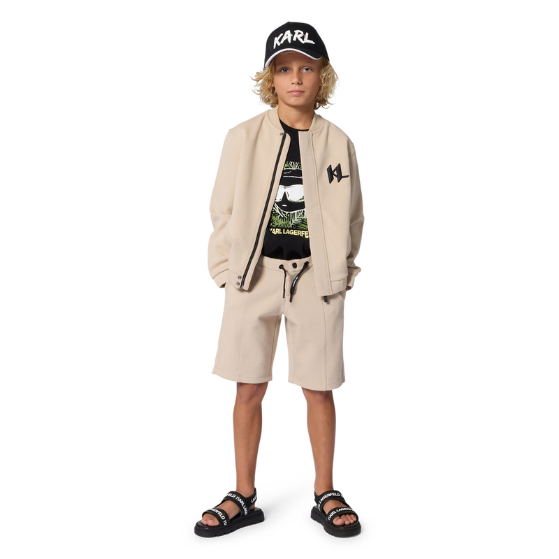 FELPA CON CAPPUCCIO E ZIP KARL LAGERFELD KIDS 
                        RAGAZZO