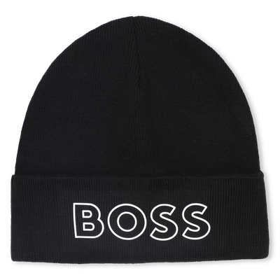 Cappello lavorato a maglia con logo BOSS RAGAZZO