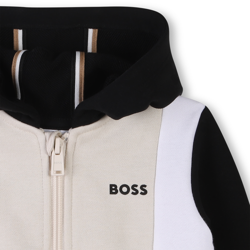 Cardigan felpato con cappuccio BOSS 
                        RAGAZZO