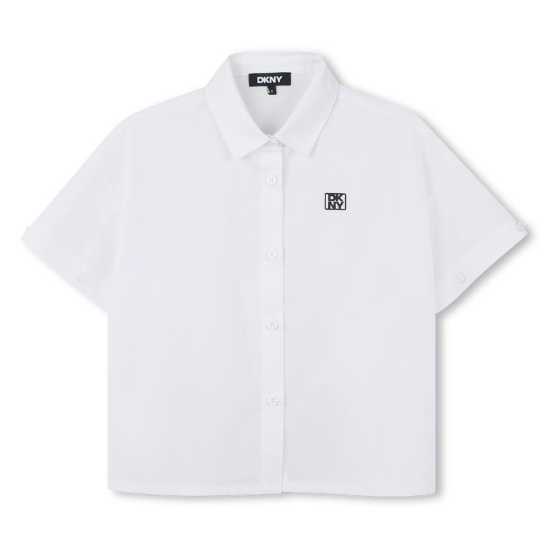 Camicia in popeline di cotone DKNY 
                        BAMBINA