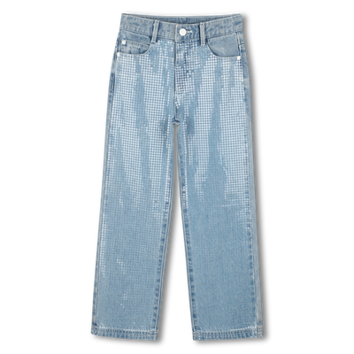 Jeans regolabili paillettes DKNY BAMBINA