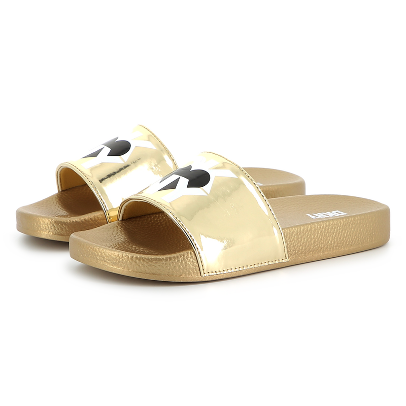 Ciabatte leggere metallizzate DKNY 
                        BAMBINA