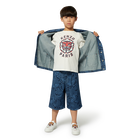 Bermuda in denim stampato KENZO KIDS 
                    RAGAZZO