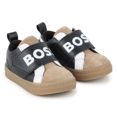 Leather Velcro Sneakers BOSS RAGAZZO
