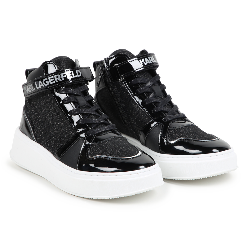 Sneakers alte in pelle KARL LAGERFELD KIDS 
                        BAMBINA