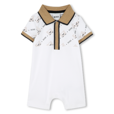 Tuta corta con collo a polo BOSS RAGAZZO